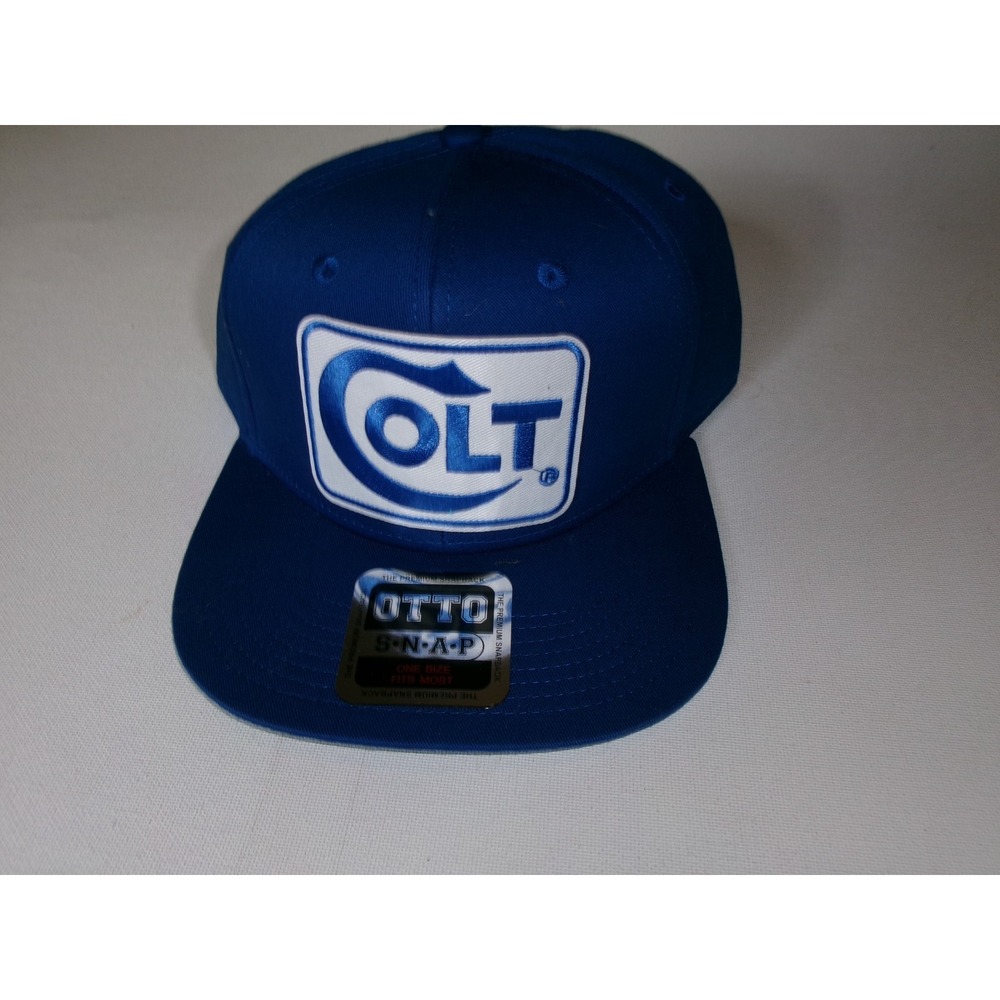 COLT FIREARMS SNAPBACK BLUE FISHING BEACH GOLF HAT CAP VINTAGE DEADSTOCK U5